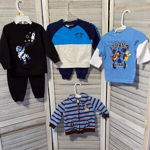 Kids' Clothing Set with Robot and Varsity Designs